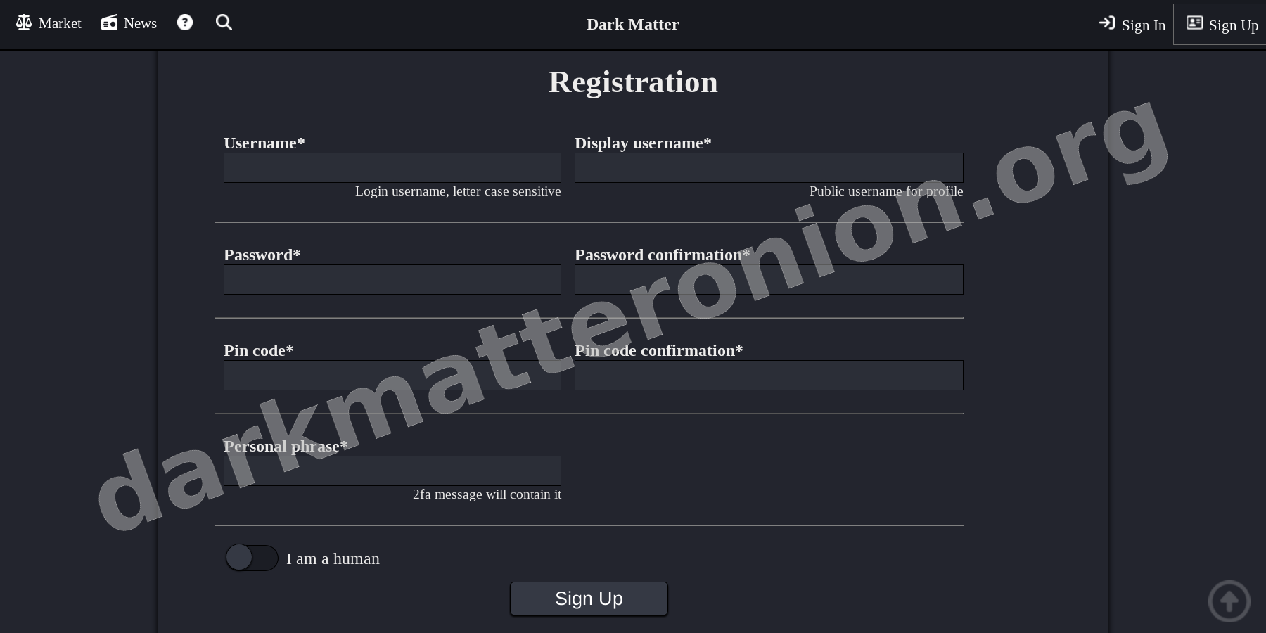 Account Registration Page